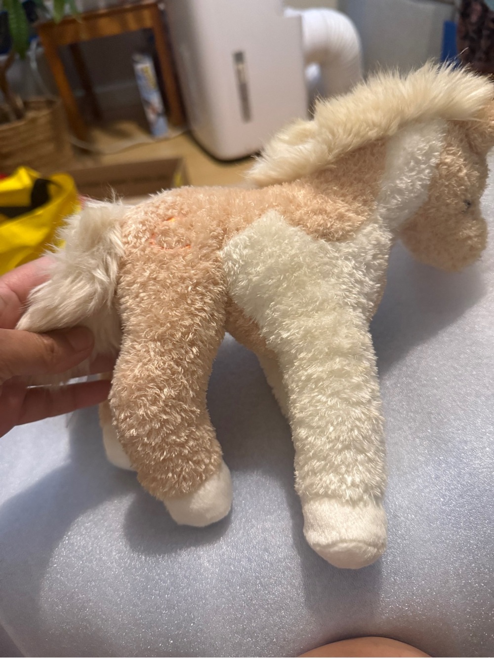 Plush Pony Toy in Cream and Tan - Soft Stuffed Animal